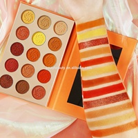Palette d'ombres à paupières personnalisée de maquillage cosmétique d'été en gros, haute pigmentation, crémeuse, palette d'ombres à paupières à marque privée