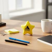 Balle anti-stress en mousse PU en forme d'étoile avec logo personnalisé, citation de motivation personnalisée, jouet anti-stress en forme d'étoile pour cadeaux promotionnels