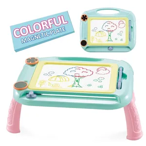 Tablero de dibujo magnético para niños, juguetes de pintura para niños, Bloc de bocetos, mesa magnética pequeña colorida para bebés