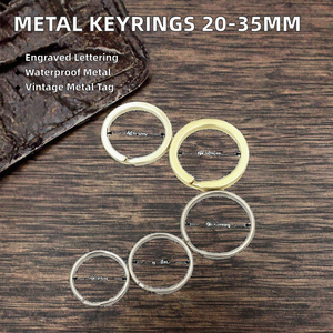 Metal <b>Split</b> <b>Key</b> <b>Ring</b> Flat Keychain Electroplated Alloy O <b>Ring</b> for Car <b>Keys</b> Bag Accessories Promotional Gift - Product Image 2