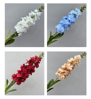 Offre Spéciale – Tige de fleur artificielle en soie Delphinium, bleu clair, blanc, rouge, type Jacinthe, 84 cm, pour décoration de mariage et de la Saint-Valentin