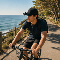 Caméra à clipser sur casquette 2.7K, caméscope POV mains libres, mini enregistreur vidéo portable Wi-Fi pour le golf, la pêche, la randonnée et les activités de plein air