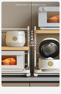 Vente chaude 2025, support de rangement pour four à plaque métallique extractible, support de rangement pour micro-ondes, support de rangement multifonctionnel pour la cuisine - Product Image 4