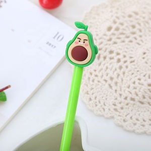 Penne Gel Nere da 0,5 mm per Scuola, <span class=keywords><strong>Cartoleria</strong></span> per Bambini, Design Kawaii a Forma di Avocado Verde - Product Image 4