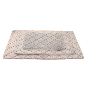 Cobello, alfombrilla moderna para mascotas, Material de felpa de algodón PP con forma de rectángulo gris crema, patrón sólido para cama de perro y gato, diferentes estaciones - Product Image 2