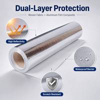 Film tissé en PET et aluminium pour isolation thermique R4.0, pare-soleil de toit, fenêtre réfléchissante, véranda de voiture, écologique, taille personnalisée Lvzhou