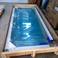 Porte de circulation à double battant en PVC transparent pour usine de transformation alimentaire et accès aux chambres froides