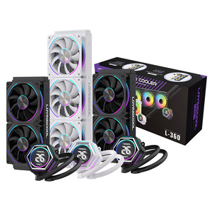 Lovingcool Sparkle Hexagon Temp Display 360mm Refroidisseur d'eau liquide Nouvelle mise à niveau Ventilateurs de dissipateur thermique blanc pour boîtier <span class=keywords><strong>CPU</strong></span> d'ordinateur de jeu - Product Image 6