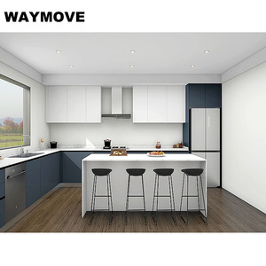 Waymove hiện đại công nghiệp đồ nội thất nhà bếp sơn mài Acrylic cửa bản lề Vòi Đá Cẩm Thạch Laminate Countertop Bồn Rửa Nhà Bếp undermount - Product Image 4