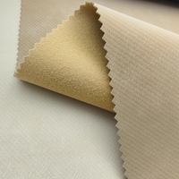 Tissu en microfibre suédée douce de qualité supérieure, tricoté en PU, 300 GSM, pour vestes et manteaux
