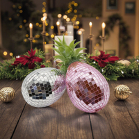 Fournitures de décoration de gâteaux Boule miroir disco Boules miroir disco Fruits artificiels Décorations de Noël fausses boules