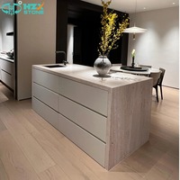 Dalles de marbre travertin beige HZX Premium pour cuisine, îlot de cuisine, comptoir, table basse en pierre de luxe personnalisable