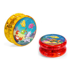 QS gros enfants coloré océan Animal thème boule lumineuse jouets en plastique 4 couleurs Multi Style <span class=keywords><strong>Flash</strong></span> Mini <span class=keywords><strong>Yoyo</strong></span>-ball ensemble jouets - Product Image 1