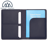Portefeuille de voyage en cuir véritable avec blocage RFID, porte-passeport, logo personnalisé, étui pour cartes de crédit, cadeau promotionnel