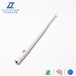 2.4G 6DBi White WiFi Gummi ente RP SMA männliche faltbare Antenne