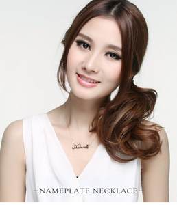 定制名称项链18k镀金不锈钢个性化字母吊坠派对结婚饰品包括戒指手镯 - Product Image 4