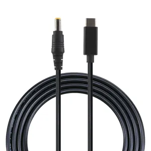 USB de 1,8 M 3,1 M tipo C de 5,5 CC 2,1mm 12V 12V de Cable de carga de Usb-C a micro USB-5521 5A 60W Cable de alimentación macho de extensión de enchufe para Tablet portátil