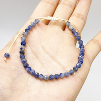 Bracelets de perles de pierre de cristal de guérison à facettes faites à la main réglables pour femmes