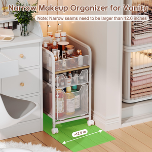 Custom Design 3 Tier Movable Schoolbag Rack Trolley Under-Table Sturdy <b>Bookshelf</b> Rack for Home Use - Product Image 3
