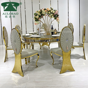 Hotel Luxury Gold Stainless Steel Frame Wholesale Wedding <b>Chairs</b> - Product Image 5