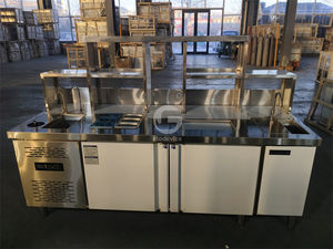 เคาน์เตอร์บาร์สแตนเลสเกรดอาหารคุณภาพดีที่สุด ดีไซน์สำหรับร้านชานมไข่มุก - Product Image 4