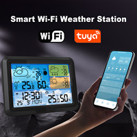Nouveau capteur de température et d'humidité intérieur/extérieur sans fil, alimenté par batterie, contrôlé par application Tuya Smart WiFi, avec prévisions météo
