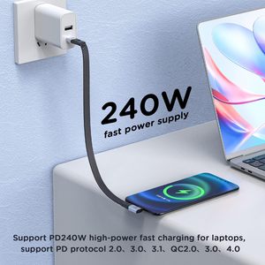 Pastall bán buôn phẳng Cáp USB C <span class=keywords><strong>4.0</strong></span> 40Gbps Cáp 8K Loại C USB nhanh chóng sạc phẳng Dây cáp dữ liệu cho điện thoại để <span class=keywords><strong>Android</strong></span> - Product Image 4