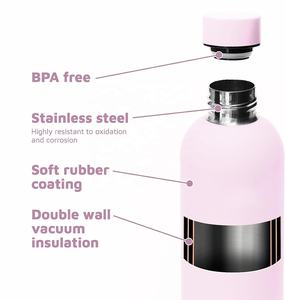 Botellas <span class=keywords><strong>de</strong></span> <span class=keywords><strong>Agua</strong></span> con Aislamiento <span class=keywords><strong>de</strong></span> Doble Pared y Superficie <span class=keywords><strong>de</strong></span> Goma, 350/500 ml, Botella Deportiva Portátil <span class=keywords><strong>de</strong></span> Gran Capacidad, Acero Inoxidable 304 - Product Image 3