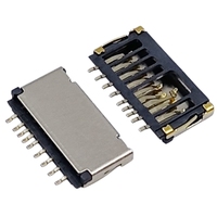 Connecteur de carte SIM Molex 6/7/8/9 broches avec plateau, support de carte mémoire Micro Mini SD TF, type SMT double poussoir SMD