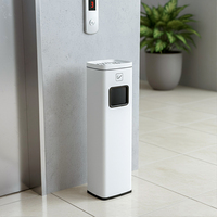 Poubelle commerciale carrée en acier inoxydable pour hôtel, bâtiment de bureaux, cendrier public, poubelle sur pied