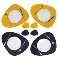 Napperon en cuir PU double face imperméable et résistant à la chaleur, tapis de Table à manger essuyables pour la maison, la cuisine et le restaurant