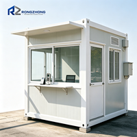 Panneau sandwich pour poste de garde, résistant au vent et à l'eau, pour portail, cabine de sécurité, kiosque de chantier