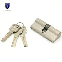 Cylindre de serrure de porte en alliage de zinc double ouverture 70 mm de haute qualité avec clés, norme européenne, pour ensemble de serrures de portes en bois, PVC et aluminium