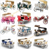 XCEGO Calèche électrique à 4 roues en acier, tirée par des chevaux, personnalisable pour le transport touristique spécial, Henan