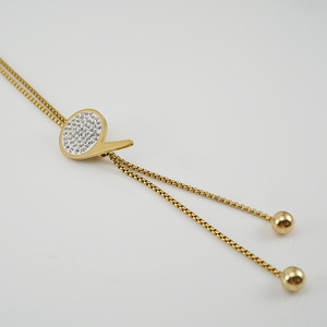 ZOGXIN Letter V Pendant Necklace Stainless Steel Gold Plated Long Chain Women's Fashion Jewelry Party Accessory - Product Image 5