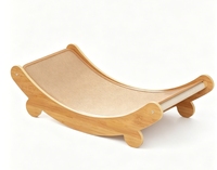 Chaise de repos pour chat en bambou courbé à double usage, lit à gratter avec surface en sisal durable, stable, pour chats d'intérieur