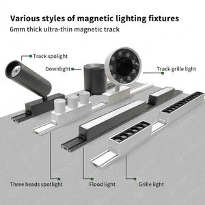Smart Tuya Wifi Zigbee <span class=keywords><strong>Dali</strong></span> Triac Driver Track Light Atenuación Ultra-Thin Track Light Head Flexibilidad ajustable Lámpara de manguera tipo H - Product Image 4