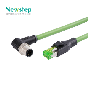 Công nghiệp 4.0 8Pin M12 x mã hóa 4pin <span class=keywords><strong>RJ45</strong></span> Cat6A CAT5E linh hoạt kéo cáp Pur PVC ethercat profinet Ethernet kết nối cho - Product Image 4