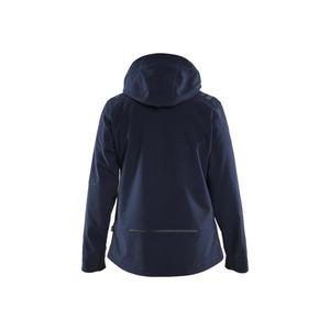 BLAKLADER - 471925138633S Women's <b>Softshell</b> <b>jacket</b> Dark navy blue/<b>Hi</b>-<b>vis</b> yellow - EAN 7330509887882 WORK <b>JACKETS</b> - Product Image 2