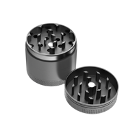 Grinder à herbes en aluminium 40 mm avec logo personnalisé, 4 pièces, portable, durable, accessoires de fumage bon marché, vente en gros
