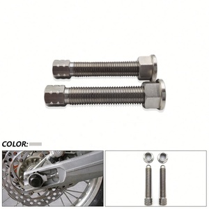 Boulon de réglage de chaîne en acier inoxydable M8 M10 pour moto tout-terrain HONDA <span class=keywords><strong>CRF</strong></span> YAMAHA YZF KAWASAKI KXF SUZUKI RMZ - Product Image 1