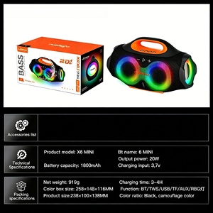 Haut-parleur <span class=keywords><strong>de</strong></span> voyage extérieur mini OEM ODM, nouveau haut-parleur sans fil étanche à double haut-parleur puissant, stéréo - Product Image 6