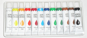 Juego de 12 Pinturas Acrílicas de Calidad Perfecta, Pinturas de Acuarela, Pinturas de Colores, Pinturas <span class=keywords><strong>al</strong></span> <span class=keywords><strong>Agua</strong></span> para Niños - Product Image 2