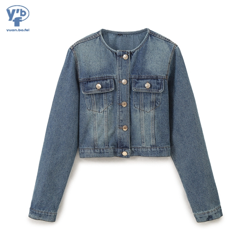 YUANBOFEI Baggy Women s Cropped Denim