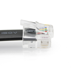 <span class=keywords><strong>Rj11</strong></span> điện thoại phẳng vá cáp 30AWG dây dẫn bằng đồng 6P6C RJ12 giọng nói truyền tín hiệu vá dây - Product Image 4