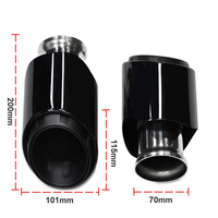 SYPES voiture acier inoxydable fibre de carbone système de pointe d'échappement Quad silencieux pointe tuyaux d'échappement pour 2011-2014 porsche Cayenne 958-1
