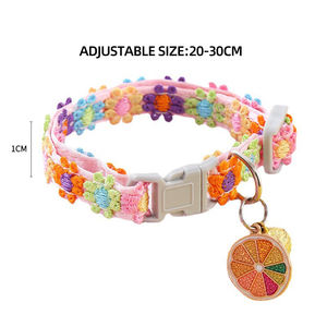 Collier pour chat en dentelle réglable en gros, motif floral - Product Image 3