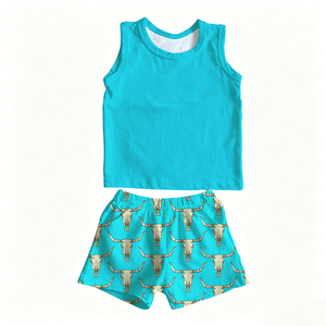 Conjuntos <span class=keywords><strong>de</strong></span> <span class=keywords><strong>Ropa</strong></span> para Niños Populares <span class=keywords><strong>de</strong></span> Alta Calidad, Sin Mangas, ODM, Personalizados con Estampado Occidental, <span class=keywords><strong>de</strong></span> Bambú/Algodón, Casuales <span class=keywords><strong>de</strong></span> Verano para Niños - Product Image 3
