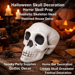 Cabeza <span class=keywords><strong>de</strong></span> Esqueleto <span class=keywords><strong>de</strong></span> PVC Realista para Halloween, Decoración <span class=keywords><strong>de</strong></span> <span class=keywords><strong>Terror</strong></span> para Casa Embrujada, Fiesta Gótica, Decoración del Hogar, Reutilizable - Product Image 5