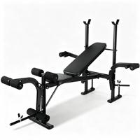 Banc de musculation multifonctionnel avec support pour développés couchés, équipement de musculation robuste pour la salle de sport à domicile, pour l'entraînement de force